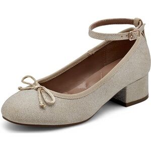 New - Aerosoles Girl's Milena Pump in Gold Metallic